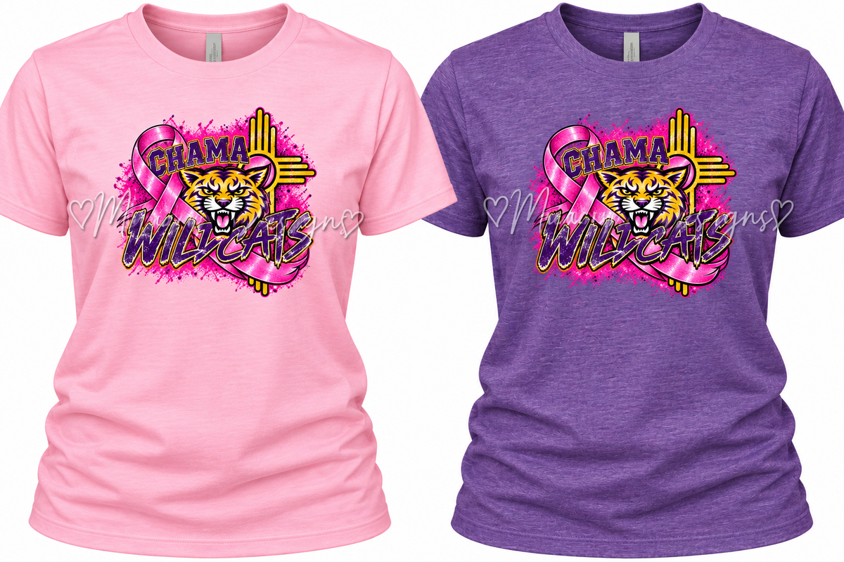 Chama Wildcats Cancer Awareness T-shirt